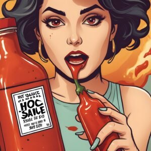 comic-book-style-poster-for-hot-sauce-sale